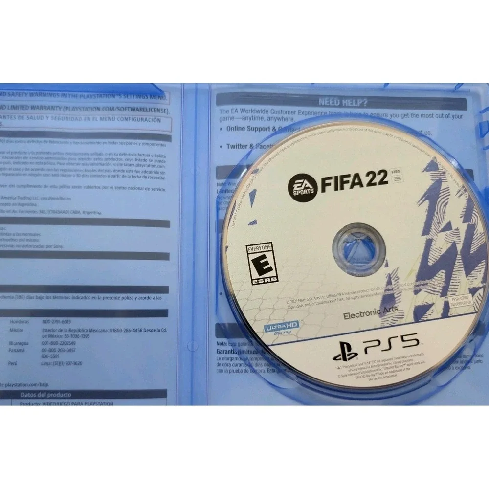 FIFA 22 Sony PlayStation 5 PS5 EA Sports 2021 Soccer Video Game Disc Case Tested